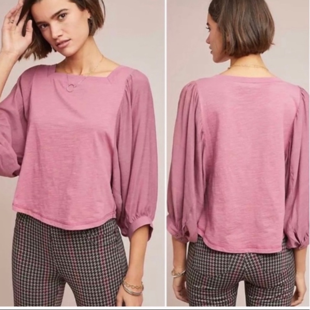 Anthropologie Akemi + Kin puff sleeve shirt Small